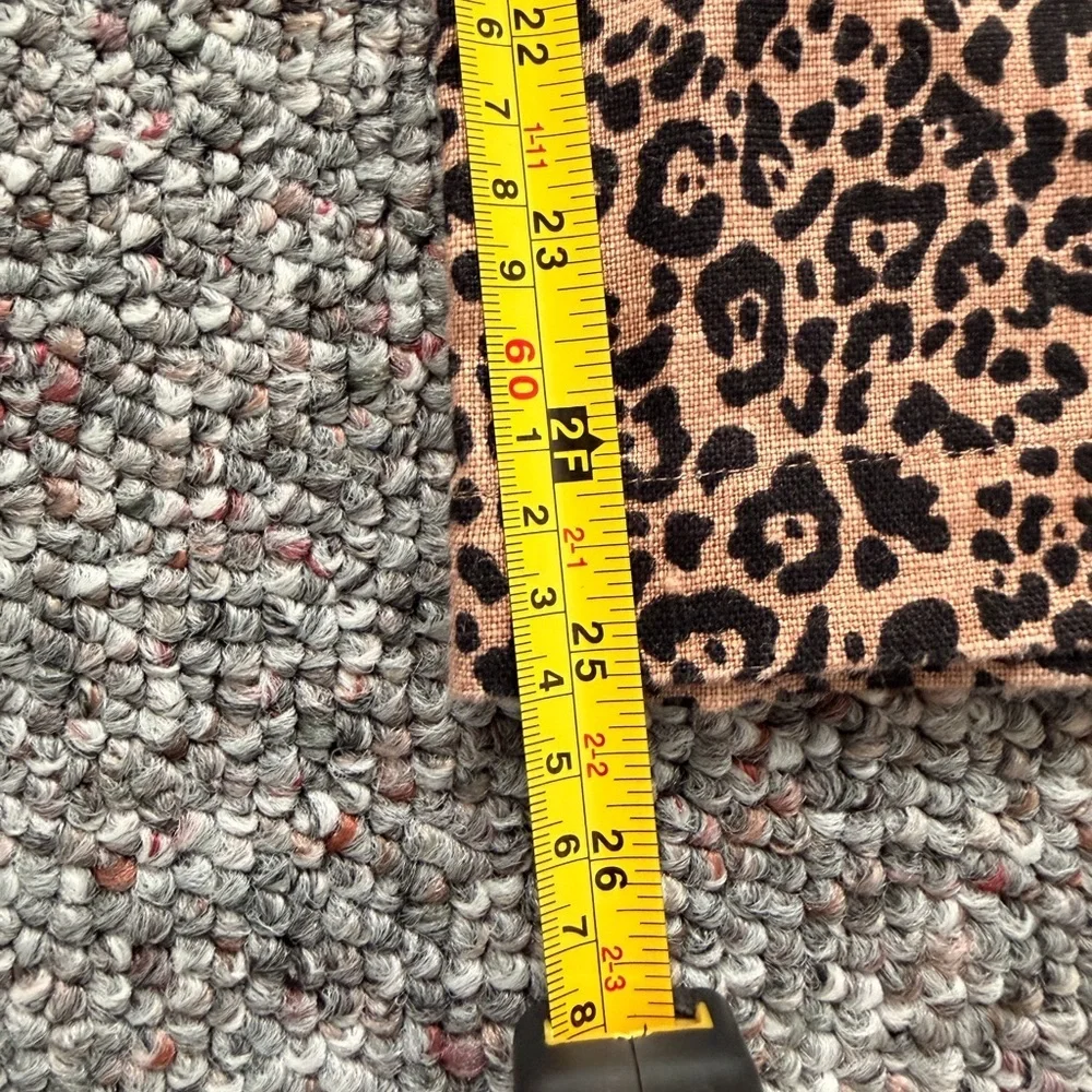 Reformation Jackie 100% Linen Leopard Print Wide-Leg Pants high waist wide leg 2